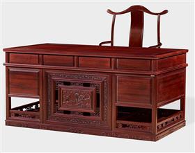 红酸枝155x78x81办公台(2件)