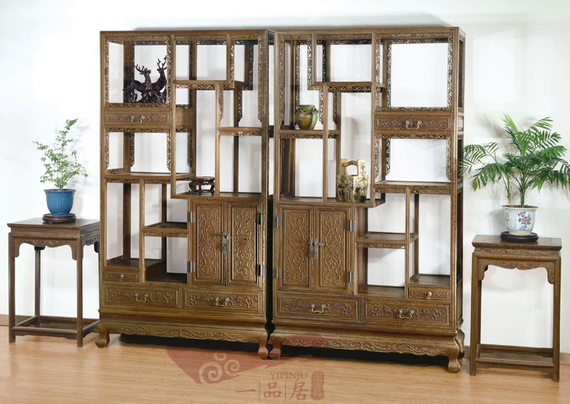 鸡翅106两门四抽多宝格