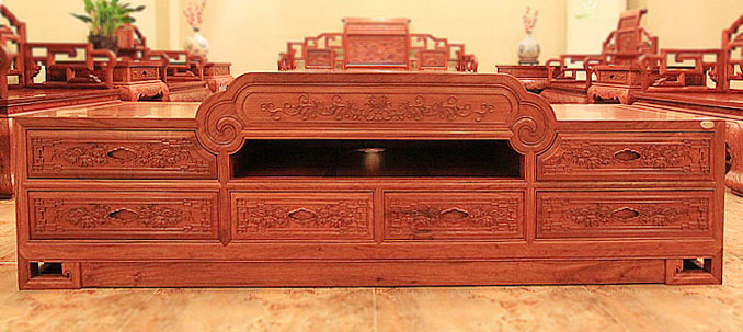 缅甸香花梨200X50X56.6荣华富贵电视柜（个）